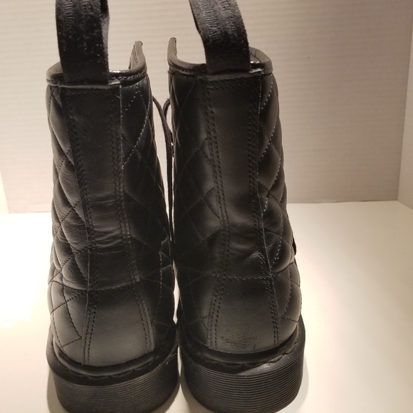 Dr. Martens black Coralie Quilted Combat Boots. - Picture 2 of 9